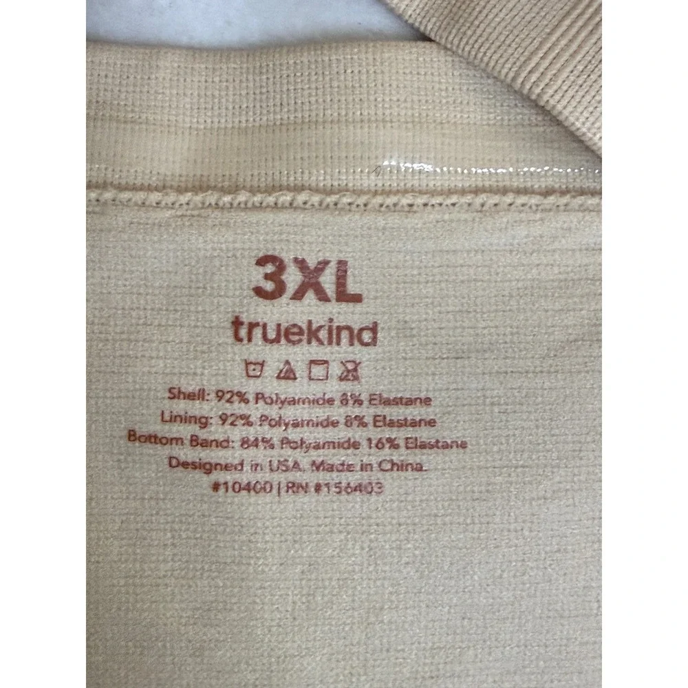 Truekind Convertible Strapless Bandeau Bra Beige Nude 3XL Seamless Wirefree NEW